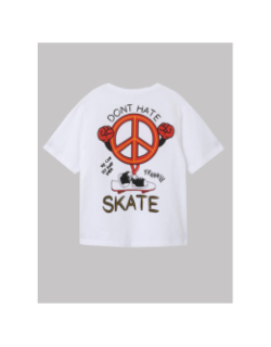 T-shirt nkmnuva peace skate blanc enfant - Name It