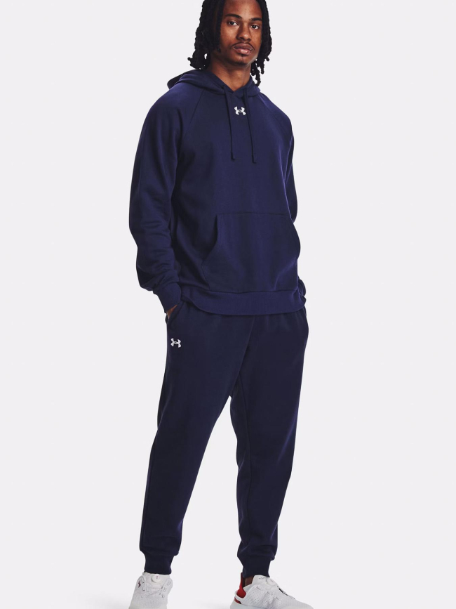 Jogging rival fleece bleu marine homme - Under Armour