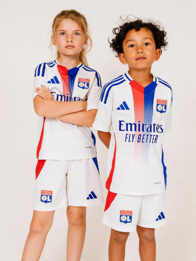 Maillot de football domicile ol 24/25 blanc enfant - Adidas