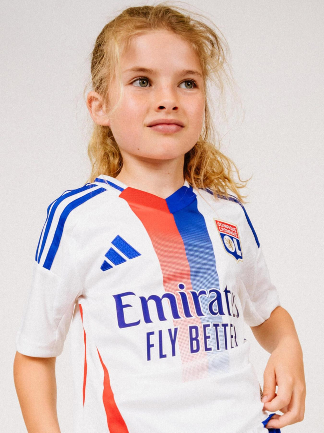 Maillot de football domicile ol 24/25 blanc enfant - Adidas