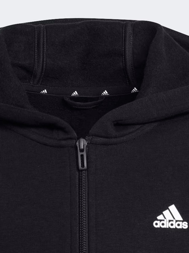 Sweat à capuche fl fz zippé noir enfant - Adidas