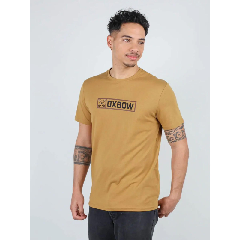 T-shirt graphique tagbo marron homme - Oxbow