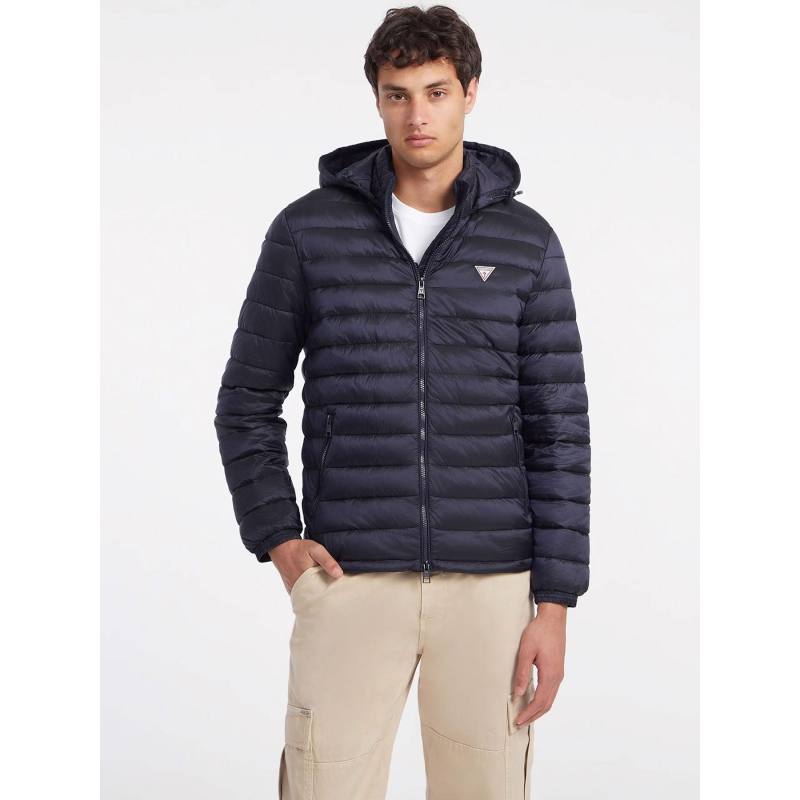 Doudoune puffer bleu marine homme - Guess