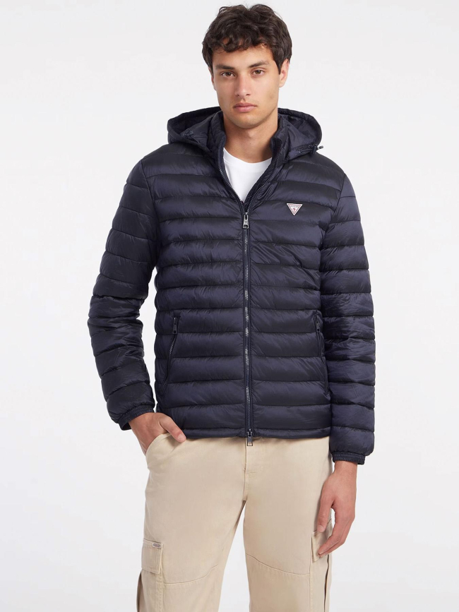 Doudoune puffer bleu marine homme - Guess