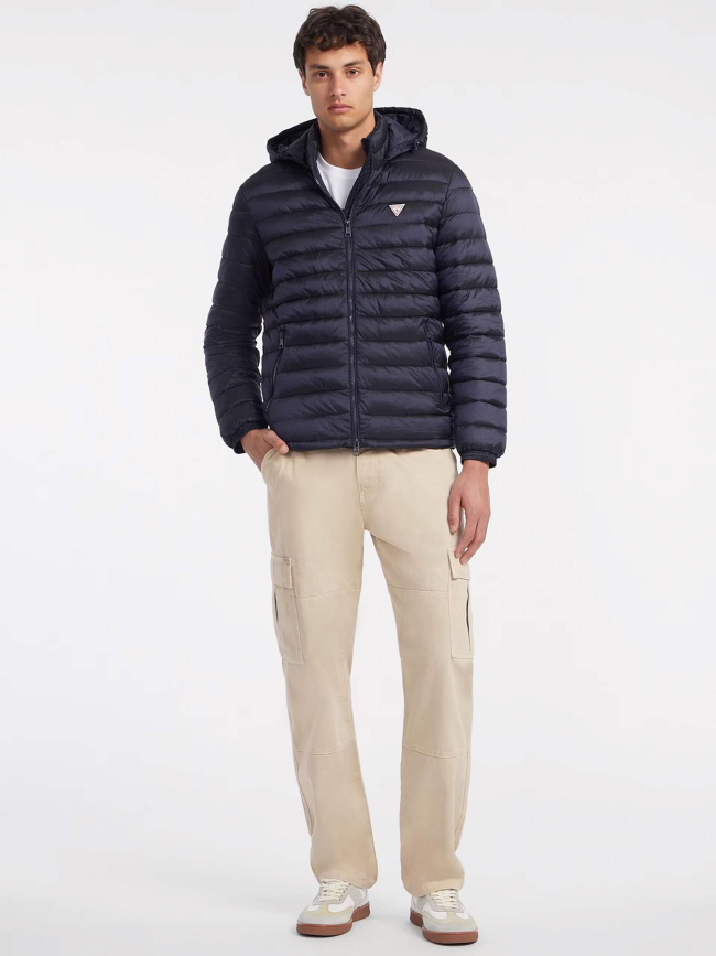 Doudoune puffer bleu marine homme - Guess