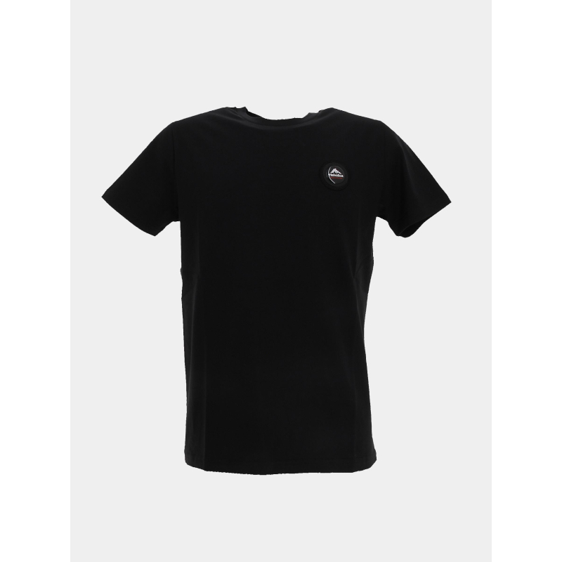 T-shirt droit logo relief noir homme - Helvetica