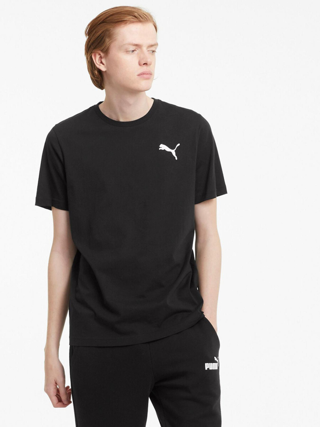 T-shirt uni cat logo noir homme - Puma