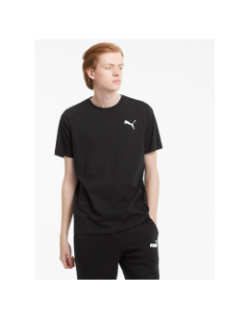 T-shirt uni cat logo noir homme - Puma