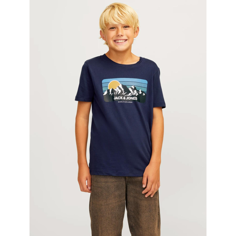 T-shirt jjpeak bleu marine enfant - Jack & Jones