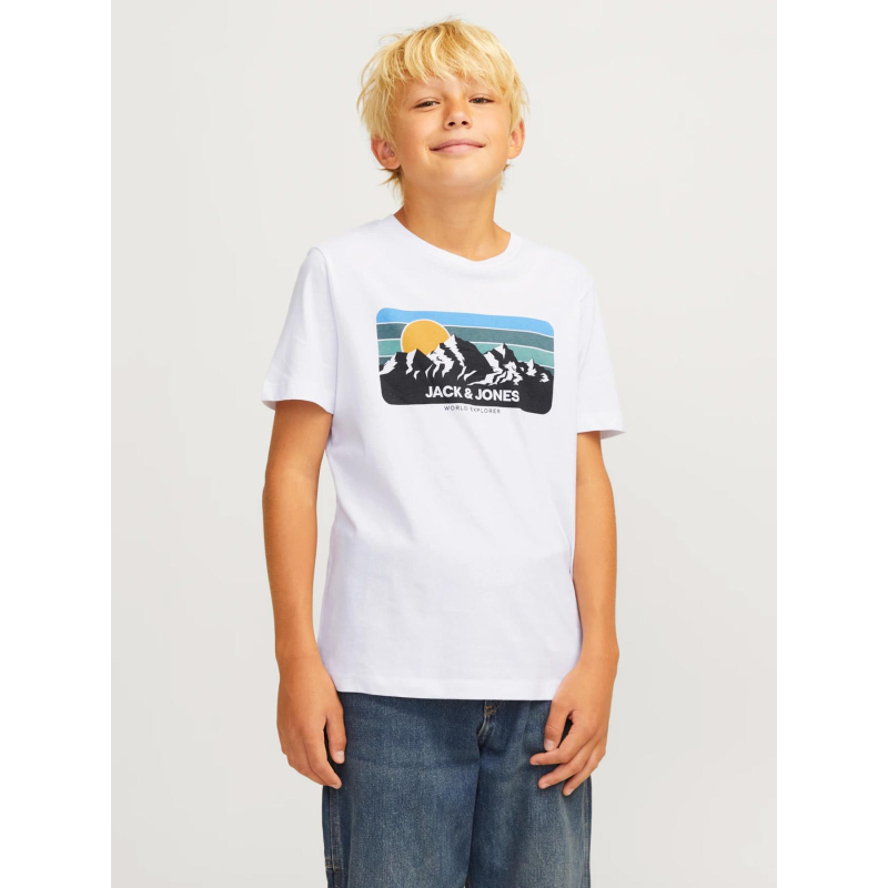 T-shirt jjpeak blanc enfant - Jack & Jones