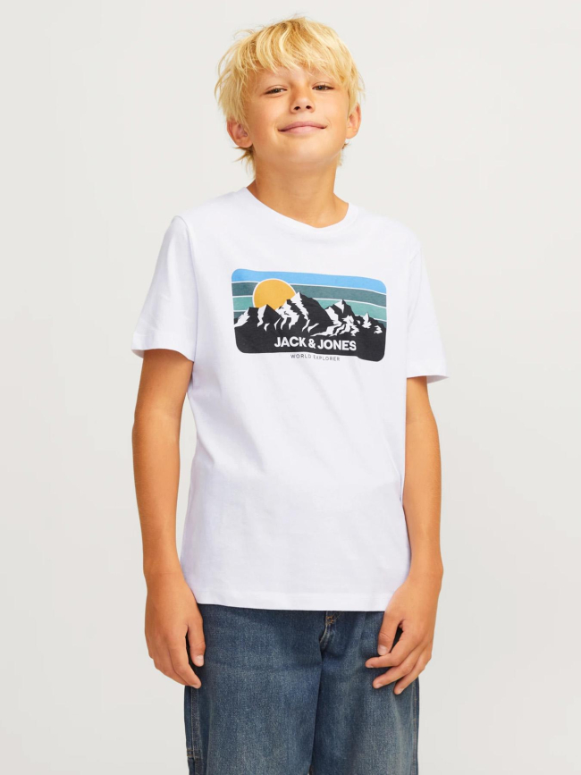 T-shirt jjpeak blanc enfant - Jack & Jones