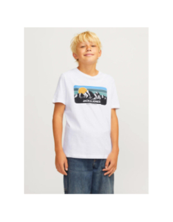 T-shirt jjpeak blanc enfant - Jack & Jones