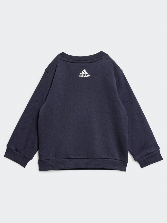 Ensemble de jogging linear bleu gris chiné enfant - Adidas