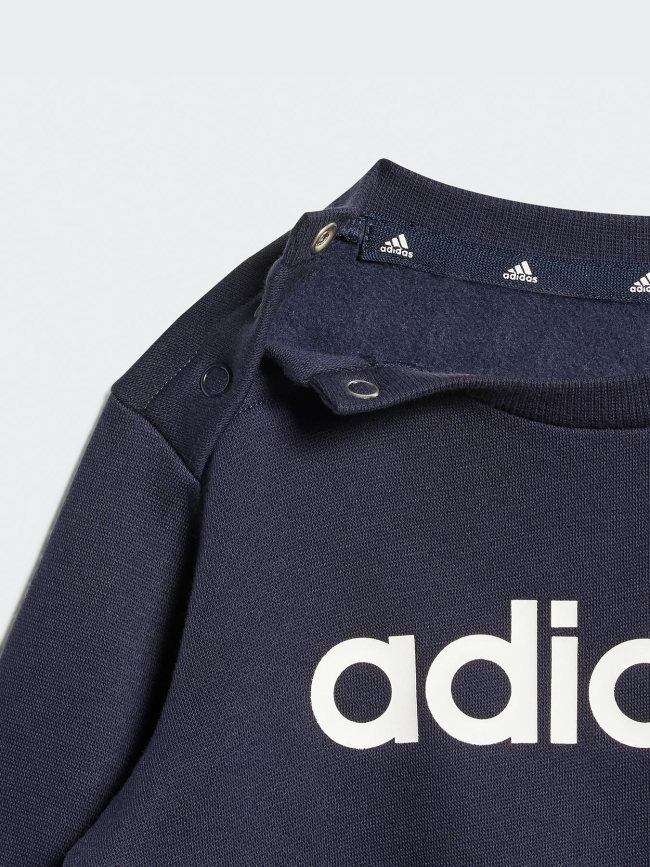 Ensemble de jogging linear bleu gris chiné enfant - Adidas