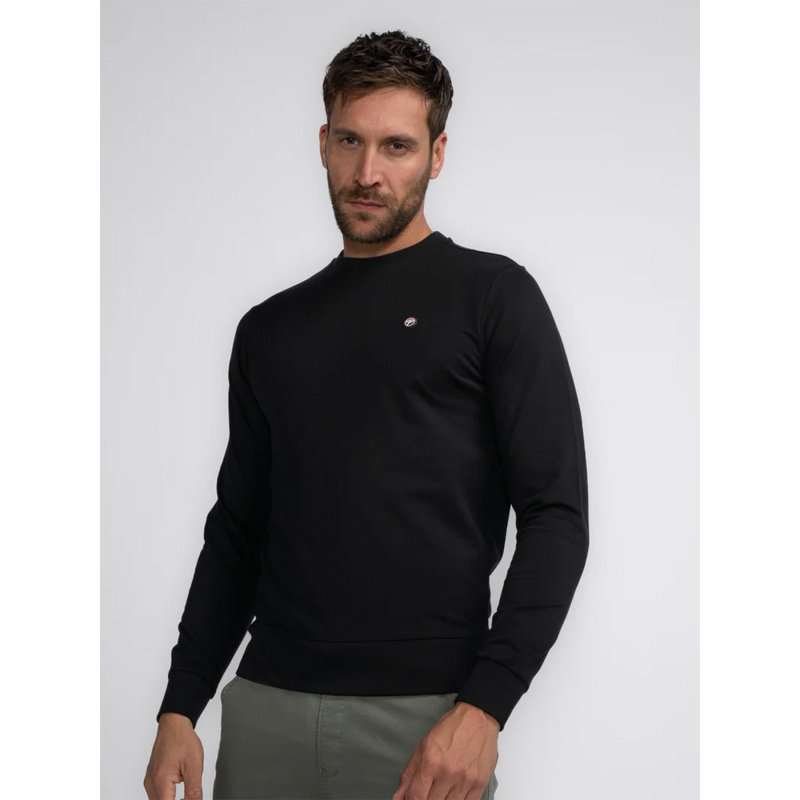 Sweat uni col rond noir homme - Petrol Industries