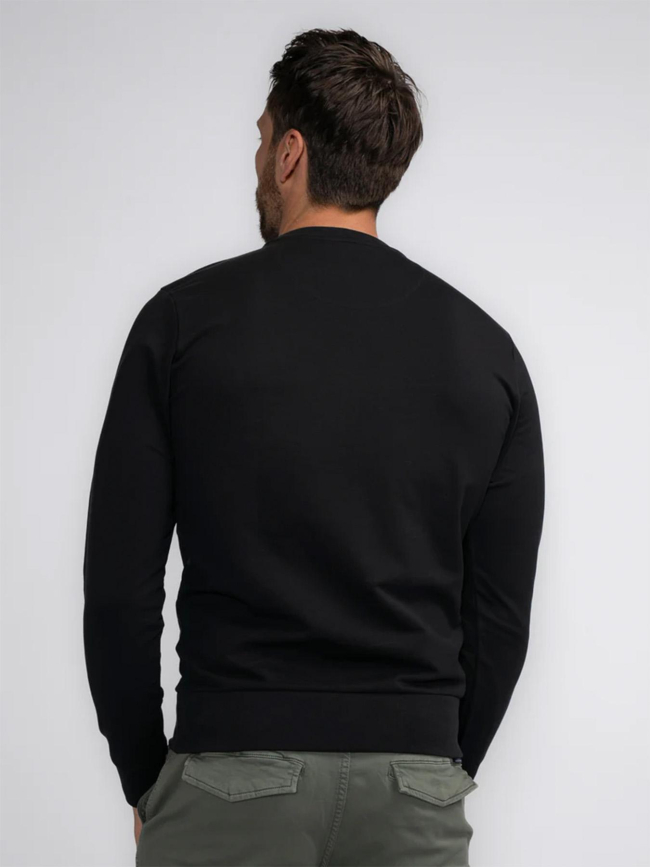 Sweat uni col rond noir homme - Petrol Industries