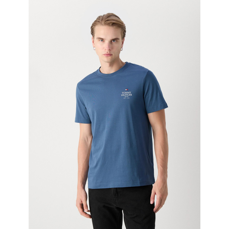 T-shirt regular stack bleu homme - Tommy Hilfiger