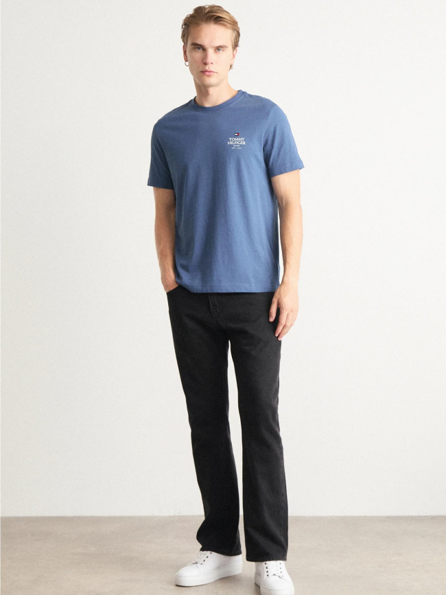 T-shirt regular stack bleu homme - Tommy Hilfiger