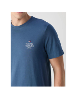 T-shirt regular stack bleu homme - Tommy Hilfiger