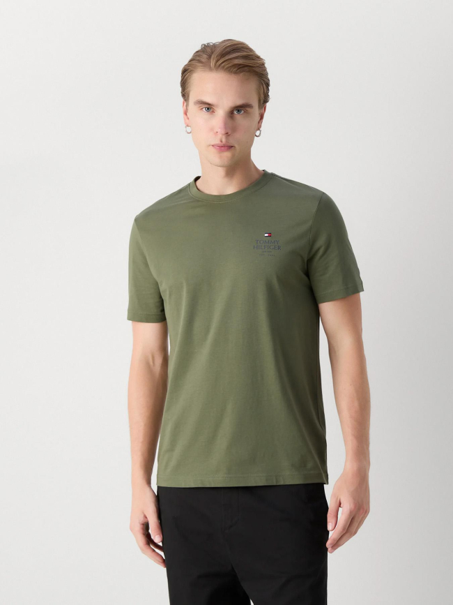 T-shirt regular stack kaki homme - Tommy Hilfiger