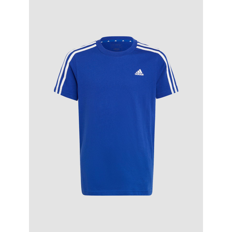 T-shirt 3 bandes bleu enfant - Adidas