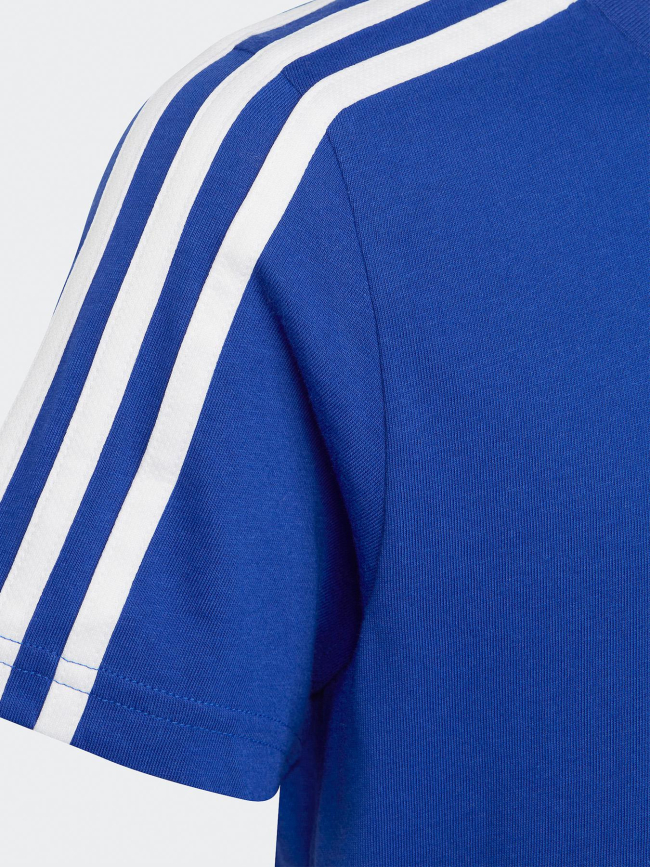 T-shirt 3 bandes bleu enfant - Adidas