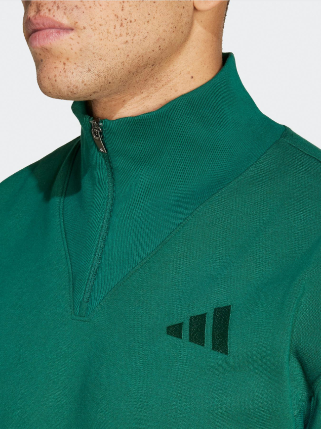 Sweat col zippé all szn vert homme - Adidas