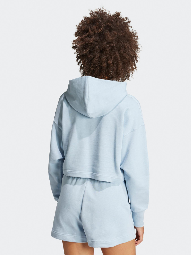 Sweat à capuche crop all szn bleu femme - Adidas