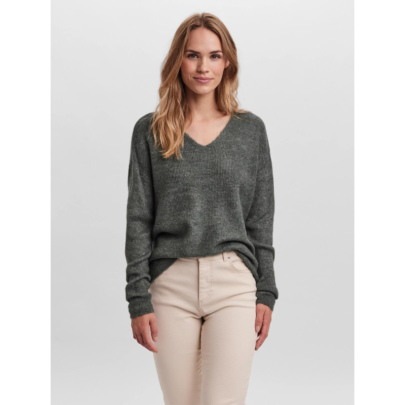 Pull crewlefile vert femme - Vero Moda