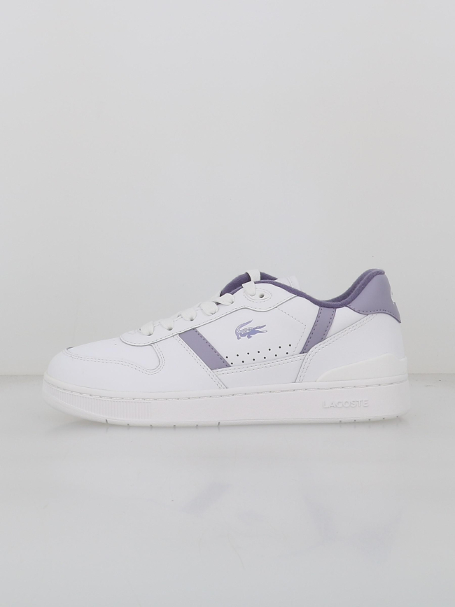 Baskets t-clip set blanc violet femme - Lacoste