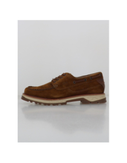 Chaussures bateaux en cuir marron homme - Tbs