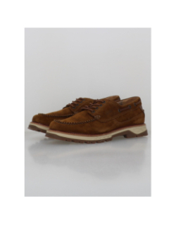 Chaussures bateaux en cuir marron homme - Tbs