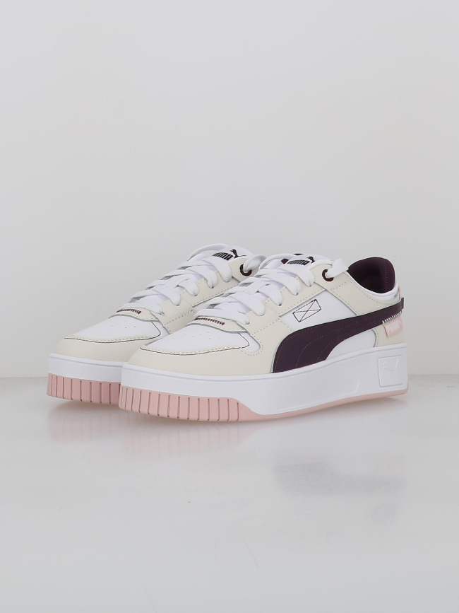 Baskets plateforme carina street blanc violet femme - Puma