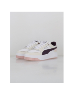 Baskets plateforme carina street blanc violet femme - Puma