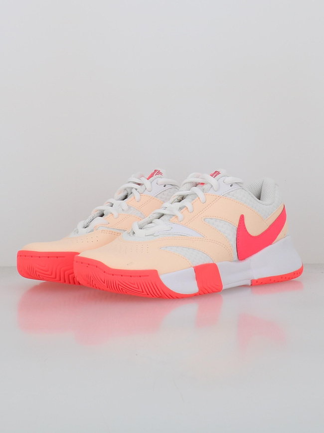 Chaussures de tennis court lite 4 rose blanc femme - Nike