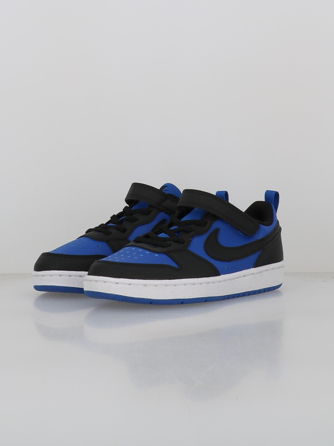 Baskets à scratch court borough recraft ps bleu noir enfant - Nike