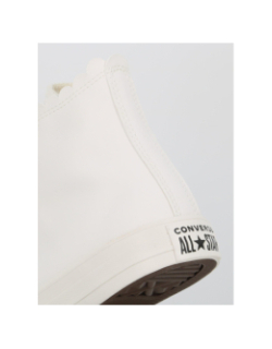 Converse montantes simili cuir vintage blanc femme