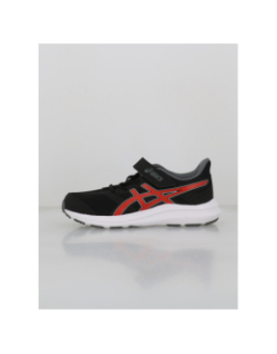 Baskets à scratch jolt 4 ps noir rouge enfant - Asics