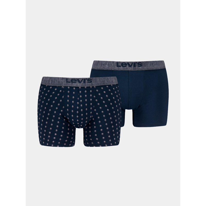 Pack de 2 boxers mini aop brief bleu marine homme - Levis