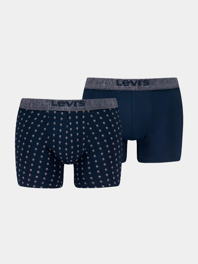 Pack de 2 boxers mini aop brief bleu marine homme - Levis