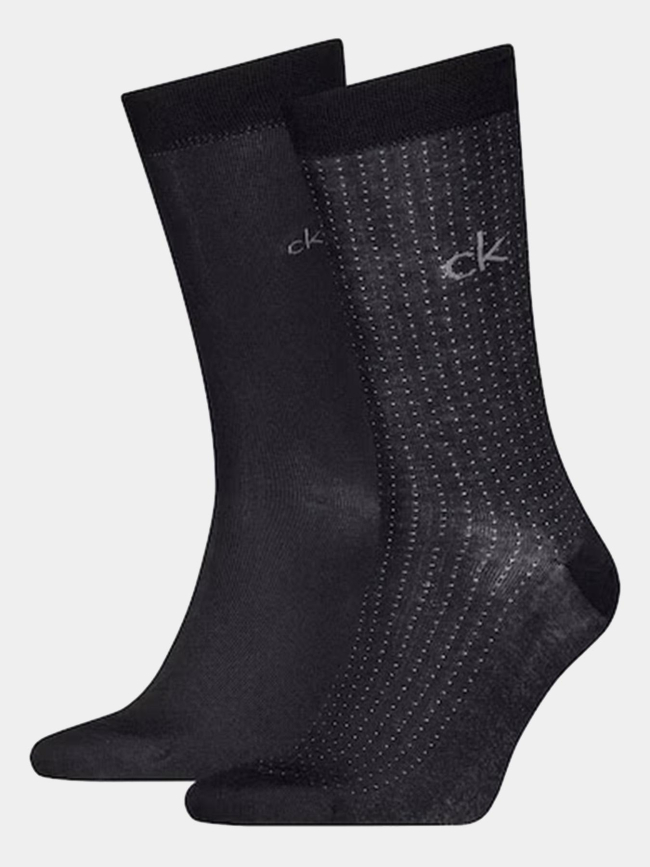 2 paires de chaussettes dropneedle noir homme - Calvin Klein