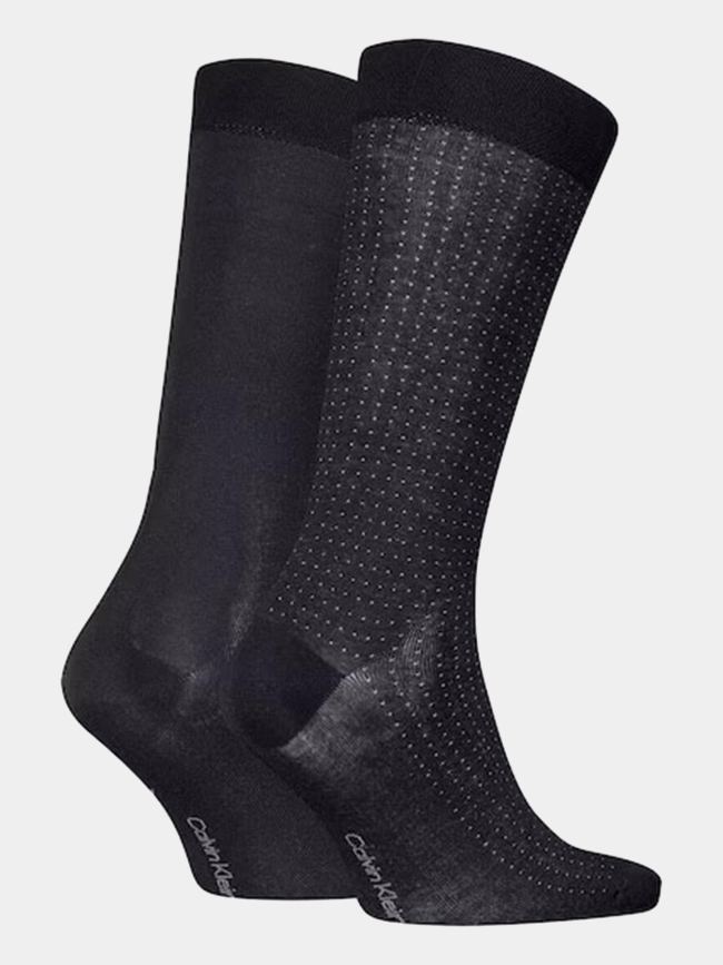 2 paires de chaussettes dropneedle noir homme - Calvin Klein