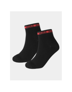 Pack 2 paires de chaussettes tape noir homme - Hugo