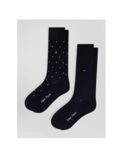 Pack de 2 paires de chaussettes montantes noir homme - Eden Park