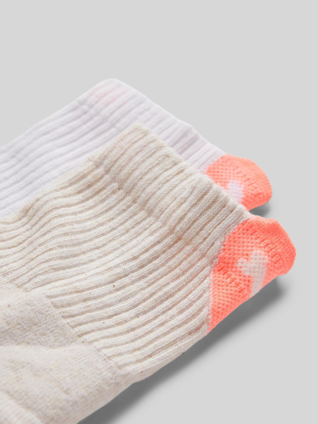 Pack de 2 paires de chaussettes cœur blanc beige femme - Puma