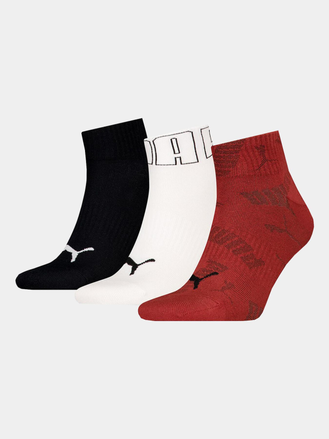 Pack 3 paires de chaussettes mesh logo quarter noir - Puma