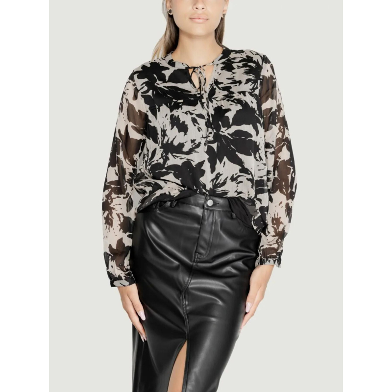 Blouse isabella col v noir femme - Jacqueline De Yong