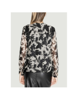 Blouse isabella col v noir femme - Jacqueline De Yong