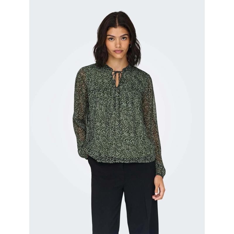 Blouse isabella col v vert femme - Jacqueline De Yong