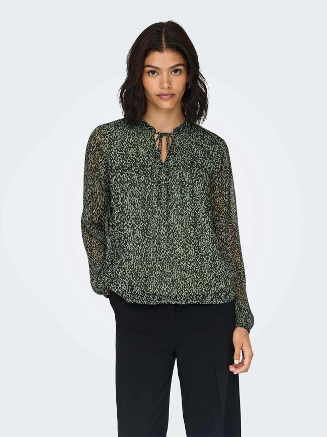 Blouse isabella col v vert femme - Jacqueline De Yong